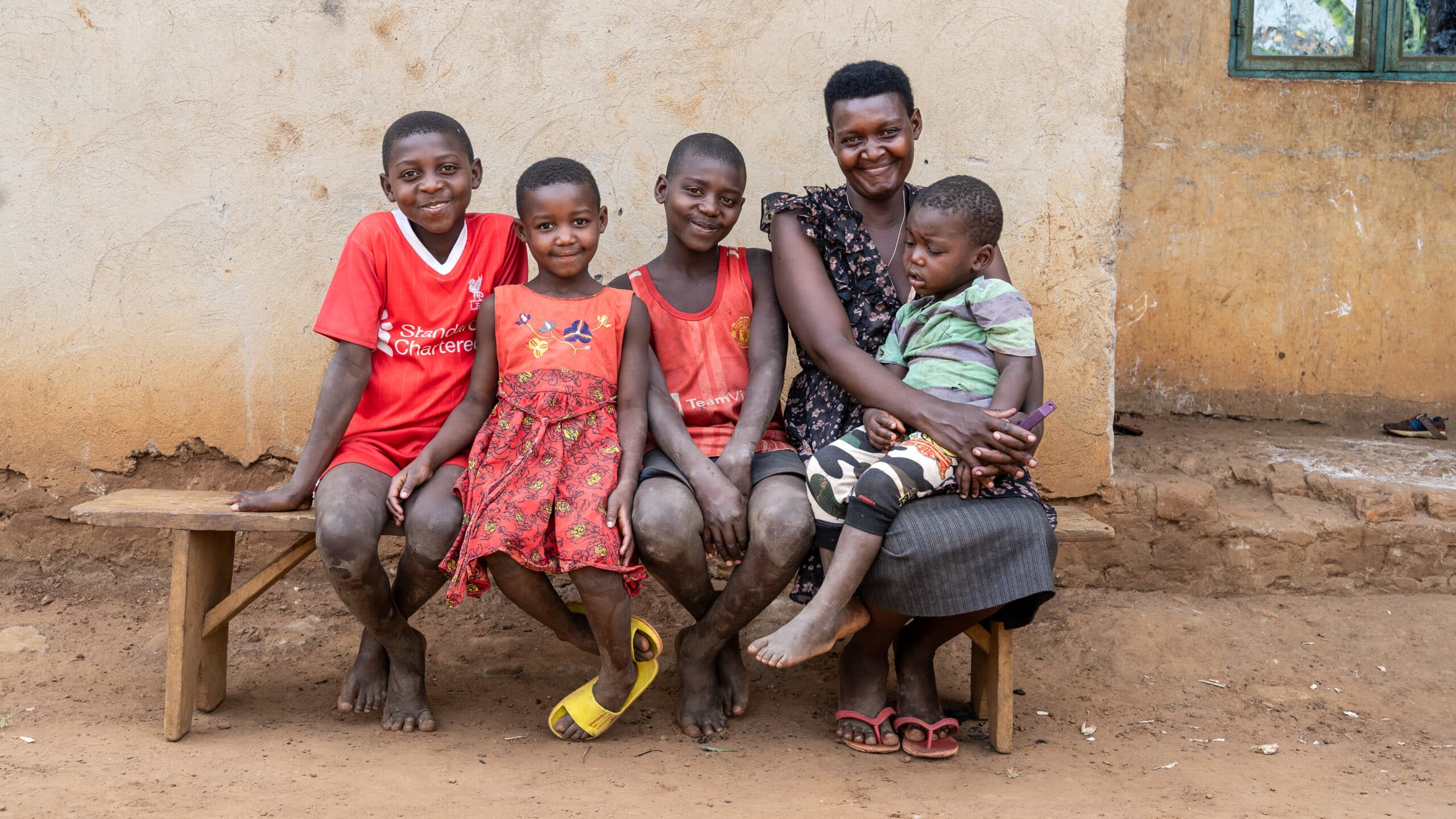 Sharon with her children